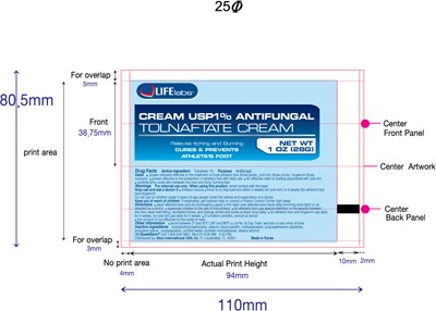 Image Of Tolnaftate Cream Tube Label (Tolnaftate Cream Tube Label)